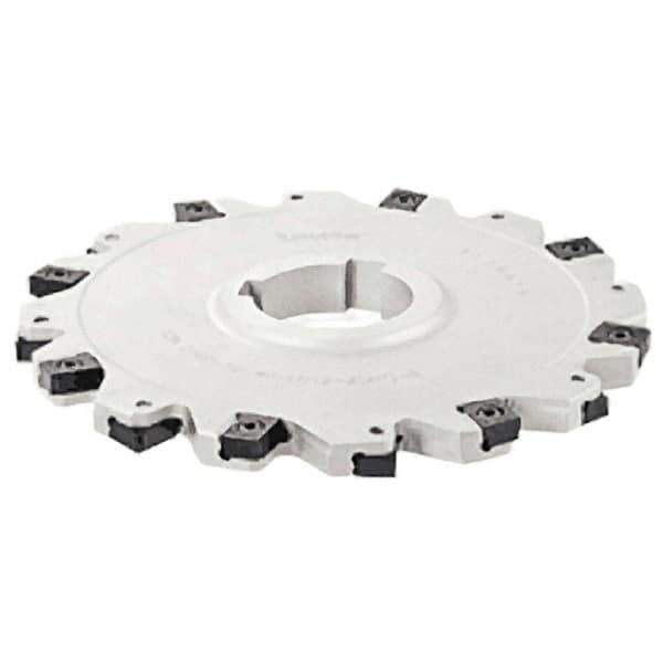 Iscar - Arbor Hole Connection, 1.06" Depth of Cut, 4" Cutter Diam, 1-1/4" Hole Diam, 5 Tooth Indexable Slotting Cutter - SDN-LN12 Toolholder, LNET Insert - Apex Tool & Supply