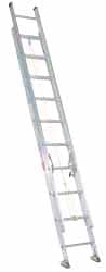 Made in USA - 36' High, Type II Rating, Aluminum Extension Ladder - Apex Tool & Supply