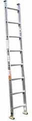 Made in USA - 10' High, Type IA Rating, Aluminum Extension Ladder - Apex Tool & Supply