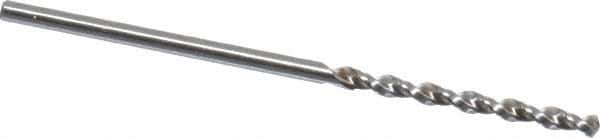 Accupro - 1.67mm 130° Cobalt Jobber Drill - Bright Finish, Right Hand Cut, Parabolic Flute, Straight Shank, 1-11/16" OAL, Split Point - Apex Tool & Supply