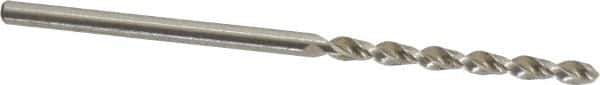 Accupro - #46 130° Cobalt Jobber Drill - Bright Finish, Right Hand Cut, Parabolic Flute, Straight Shank, 1-15/16" OAL, Split Point - Apex Tool & Supply