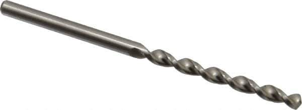 Accupro - 3.5mm 130° Cobalt Jobber Drill - Bright Finish, Right Hand Cut, Parabolic Flute, Straight Shank, 2-3/4" OAL, Split Point - Apex Tool & Supply