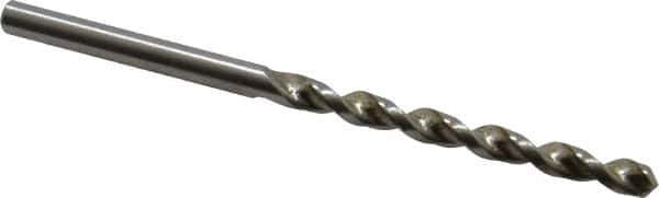 Accupro - 3.7mm 130° Cobalt Jobber Drill - Bright Finish, Right Hand Cut, Parabolic Flute, Straight Shank, 2-3/4" OAL, Split Point - Apex Tool & Supply