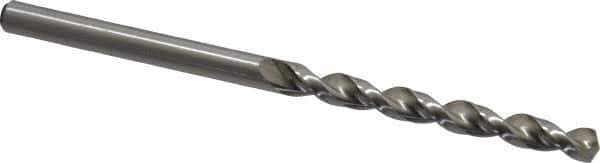 Accupro - #20 130° Cobalt Jobber Drill - Bright Finish, Right Hand Cut, Parabolic Flute, Straight Shank, 2-15/16" OAL, Split Point - Apex Tool & Supply