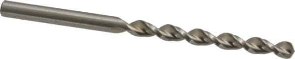Accupro - #15 130° Cobalt Jobber Drill - Bright Finish, Right Hand Cut, Parabolic Flute, Straight Shank, 3-5/32" OAL, Split Point - Apex Tool & Supply