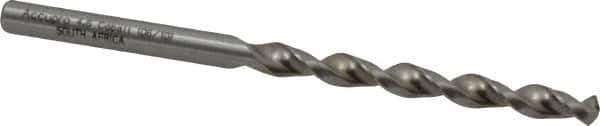 Accupro - 4.6mm 130° Cobalt Jobber Drill - Bright Finish, Right Hand Cut, Parabolic Flute, Straight Shank, 3-5/32" OAL, Split Point - Apex Tool & Supply
