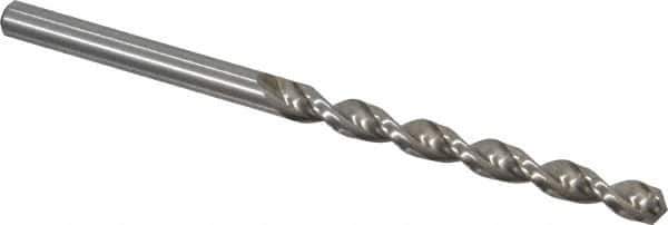 Accupro - 3/16" 130° Cobalt Jobber Drill - Bright Finish, Right Hand Cut, Parabolic Flute, Straight Shank, 3-3/8" OAL, Split Point - Apex Tool & Supply