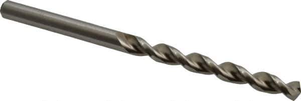 Accupro - Letter D 130° Cobalt Jobber Drill - Bright Finish, Right Hand Cut, Parabolic Flute, Straight Shank, 3-31/32" OAL, Split Point - Apex Tool & Supply