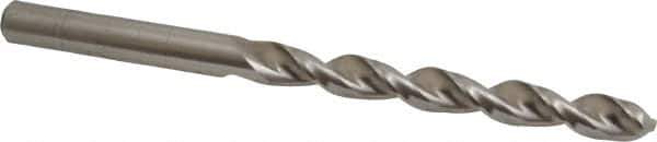 Accupro - 7.9mm 130° Cobalt Jobber Drill - Bright Finish, Right Hand Cut, Parabolic Flute, Straight Shank, 4-39/64" OAL, Split Point - Apex Tool & Supply