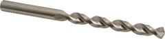 Accupro - 8.1mm 130° Cobalt Jobber Drill - Bright Finish, Right Hand Cut, Parabolic Flute, Straight Shank, 4-39/64" OAL, Split Point - Apex Tool & Supply