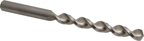 Accupro - 10mm 130° Cobalt Jobber Drill - Bright Finish, Right Hand Cut, Parabolic Flute, Straight Shank, 5-15/64" OAL, Split Point - Apex Tool & Supply