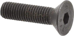 Value Collection - 1/4-28 UNF Hex Socket Drive, 82° Flat Screw - Alloy Steel, Black Oxide Finish, Fully Threaded, 1" OAL - Apex Tool & Supply