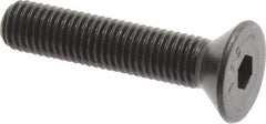Value Collection - 1/4-28 UNF Hex Socket Drive, 82° Flat Screw - Alloy Steel, Black Oxide Finish, Fully Threaded, 1-1/4" OAL - Apex Tool & Supply