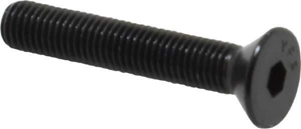 Value Collection - 1/4-28 UNF Hex Socket Drive, 82° Flat Screw - Alloy Steel, Black Oxide Finish, Fully Threaded, 1-1/2" OAL - Apex Tool & Supply