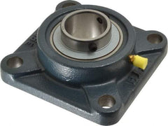 Value Collection - 1-1/4" ID, 4-1/4" OAW x 4-1/4" OAL x 4-1/4" OAH 4-Bolt High Temperature Flange Bearing - 2,500 Lb Static Cap, 4,300 Lb Dyn Cap, 3-1/4" Btw Mnt Hole Ctrs, 45/64" Base-to-Ctr Ht, Cast Iron - Apex Tool & Supply
