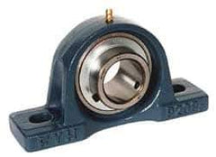Value Collection - 2-7/16" ID, 5-7/16" OAW x 9-1/2" OAL x 5-7/16" OAH High Temperature Ball Bearing Pillow Block - 7,970 Lb Static Cap, 11,550 Lb Dyn Cap, 7-1/4" Btw Mnt Hole Ctrs, 2-3/4" Base-to-Ctr Ht, Cast Iron - Apex Tool & Supply