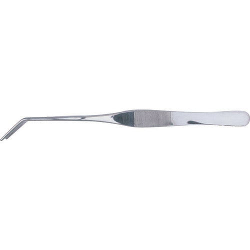 6 3/4″ Curved Sharp Serrated Point Tweezers - Apex Tool & Supply
