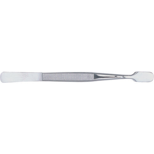 4 1/2″ Flat Rounded Spade Point Tweezers - Apex Tool & Supply