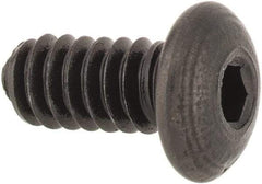 Value Collection - #4-40 UNC Hex Socket Drive, Button Screw - Alloy Steel, Black Oxide Finish, Fully Threaded, 1/4" Length Under Head - Apex Tool & Supply