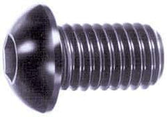 Value Collection - #5-40 UNC Hex Socket Drive, Button Screw - Alloy Steel, Black Oxide Finish, Fully Threaded, 1-1/2" Length Under Head - Apex Tool & Supply