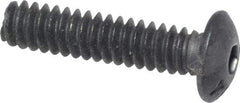 Value Collection - #4-40 UNC Hex Socket Drive, Button Screw - Alloy Steel, Black Oxide Finish, Fully Threaded, 1/2" Length Under Head - Apex Tool & Supply