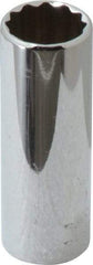 Blackhawk by Proto - 1/4" Drive, Deep Hand Socket - 12 Points, 1-15/16" OAL, Chrome Finish - Apex Tool & Supply