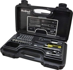 Blackhawk by Proto - 21 Piece 1/4" Drive Deep Well Socket Set - 6 Points, 5mm to 13mm Range, Metric Measurement Standard - Apex Tool & Supply