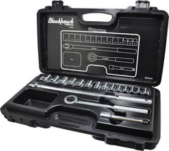 Blackhawk by Proto - 17 Piece 1/2" Drive Socket Set - 6 Points, 3/8" to 1-1/4" Range, Inch Measurement Standard - Apex Tool & Supply