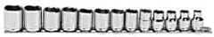 Blackhawk by Proto - 13 Piece 3/8" Drive Socket Set - 6 Points, 7mm to 19mm Range, Metric Measurement Standard - Apex Tool & Supply