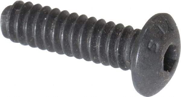 Value Collection - #6-32 UNC Hex Socket Drive, Button Screw - Alloy Steel, Black Oxide Finish, Fully Threaded, 1/2" Length Under Head - Apex Tool & Supply