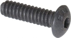 Value Collection - #6-32 UNC Hex Socket Drive, Button Screw - Alloy Steel, Black Oxide Finish, Fully Threaded, 1/2" Length Under Head - Apex Tool & Supply