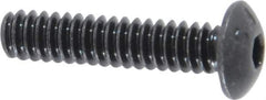 Value Collection - #6-32 UNC Hex Socket Drive, Button Screw - Alloy Steel, Black Oxide Finish, Fully Threaded, 5/8" Length Under Head - Apex Tool & Supply