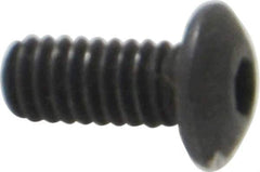 Value Collection - #8-32 UNC Hex Socket Drive, Button Screw - Alloy Steel, Black Oxide Finish, Fully Threaded, 3/8" Length Under Head - Apex Tool & Supply