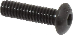 Value Collection - #8-32 UNC Hex Socket Drive, Button Screw - Alloy Steel, Black Oxide Finish, Fully Threaded, 5/8" Length Under Head - Apex Tool & Supply