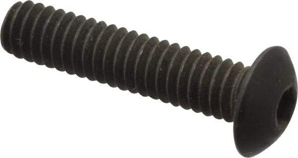 Value Collection - #8-32 UNC Hex Socket Drive, Button Screw - Alloy Steel, Black Oxide Finish, Fully Threaded, 3/4" Length Under Head - Apex Tool & Supply