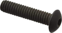 Value Collection - #8-32 UNC Hex Socket Drive, Button Screw - Alloy Steel, Black Oxide Finish, Fully Threaded, 3/4" Length Under Head - Apex Tool & Supply