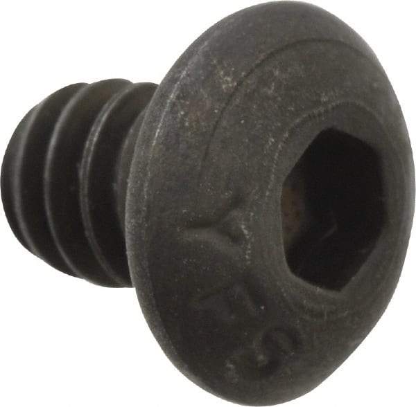 Value Collection - #10-24 UNC Hex Socket Drive, Button Screw - Alloy Steel, Black Oxide Finish, Fully Threaded, 1/4" Length Under Head - Apex Tool & Supply