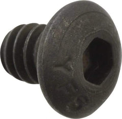 Value Collection - #10-24 UNC Hex Socket Drive, Button Screw - Alloy Steel, Black Oxide Finish, Fully Threaded, 1/4" Length Under Head - Apex Tool & Supply