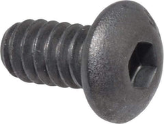 Value Collection - #10-24 UNC Hex Socket Drive, Button Screw - Alloy Steel, Black Oxide Finish, Fully Threaded, 3/8" Length Under Head - Apex Tool & Supply