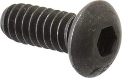 Value Collection - #10-24 UNC Hex Socket Drive, Button Screw - Alloy Steel, Black Oxide Finish, Fully Threaded, 1/2" Length Under Head - Apex Tool & Supply