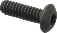 Value Collection - #10-24 UNC Hex Socket Drive, Button Screw - Alloy Steel, Black Oxide Finish, Fully Threaded, 5/8" Length Under Head - Apex Tool & Supply