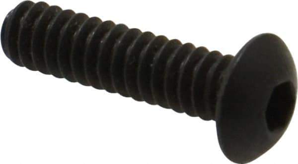 Value Collection - #10-24 UNC Hex Socket Drive, Button Screw - Alloy Steel, Black Oxide Finish, Fully Threaded, 3/4" Length Under Head - Apex Tool & Supply