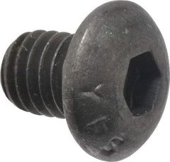 Value Collection - #10-32 UNF Hex Socket Drive, Button Screw - Alloy Steel, Black Oxide Finish, Fully Threaded, 1/4" Length Under Head - Apex Tool & Supply