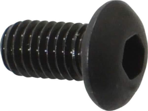 Value Collection - #10-32 UNF Hex Socket Drive, Button Screw - Alloy Steel, Black Oxide Finish, Fully Threaded, 3/8" Length Under Head - Apex Tool & Supply