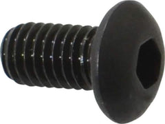 Value Collection - #10-32 UNF Hex Socket Drive, Button Screw - Alloy Steel, Black Oxide Finish, Fully Threaded, 3/8" Length Under Head - Apex Tool & Supply