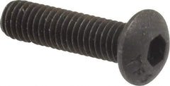 Value Collection - #10-32 UNF Hex Socket Drive, Button Screw - Alloy Steel, Black Oxide Finish, Fully Threaded, 3/4" Length Under Head - Apex Tool & Supply