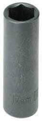 Armstrong - 3/8" Drive 14mm Deep Impact Socket - 6 Points, 2-33/64" OAL - Apex Tool & Supply