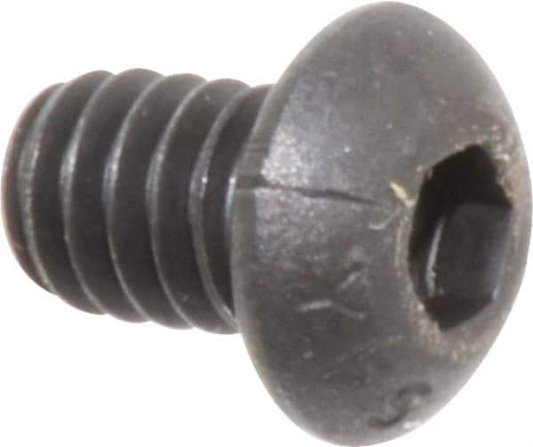 Value Collection - 1/4-20 UNC Hex Socket Drive, Button Screw - Alloy Steel, Black Oxide Finish, Fully Threaded, 3/8" Length Under Head - Apex Tool & Supply