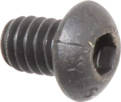 Value Collection - 1/4-20 UNC Hex Socket Drive, Button Screw - Alloy Steel, Black Oxide Finish, Fully Threaded, 3/8" Length Under Head - Apex Tool & Supply