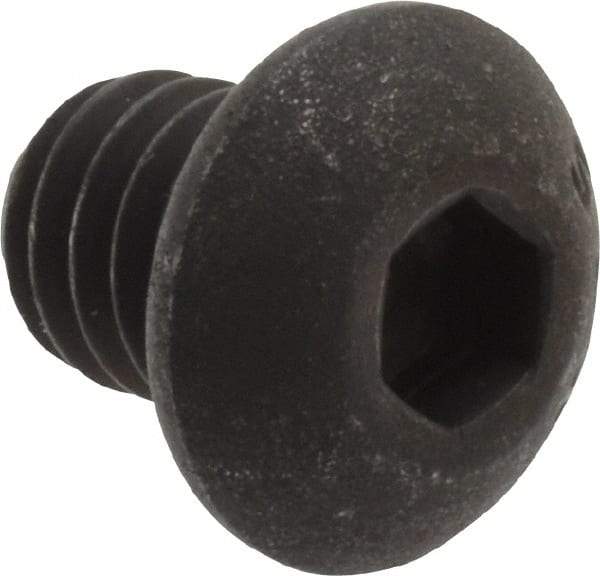 Value Collection - 5/16-18 UNC Hex Socket Drive, Button Screw - Alloy Steel, Black Oxide Finish, Fully Threaded, 3/8" Length Under Head - Apex Tool & Supply